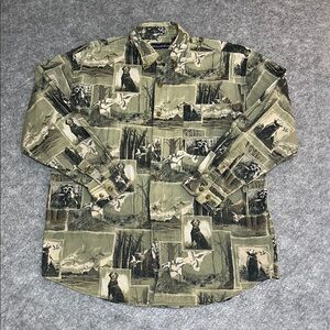 '90s Field & Stream Hunting Camouflage Button-Up Shirt